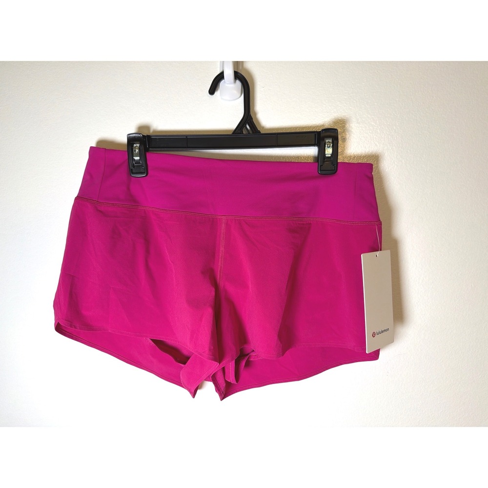 Lululemon Speed Up HR Short 2.5 Mesh Vent Pink Large LW7DEMS